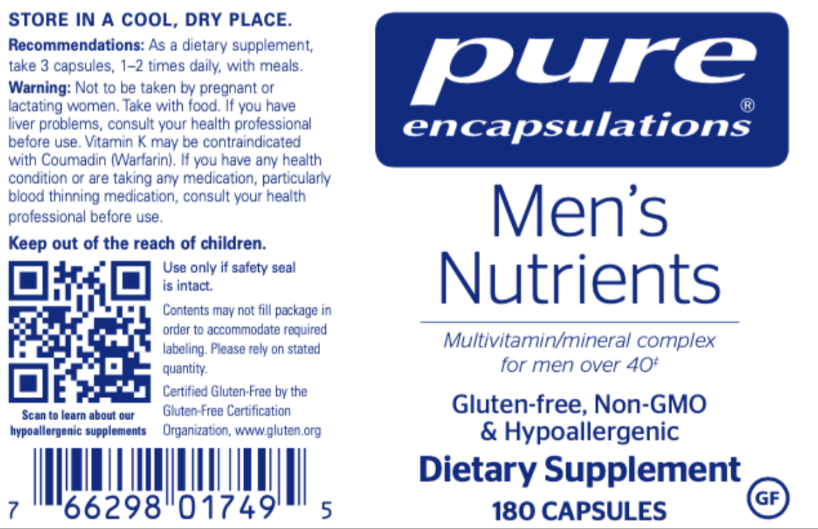 Men's Nutrients Pre-Order